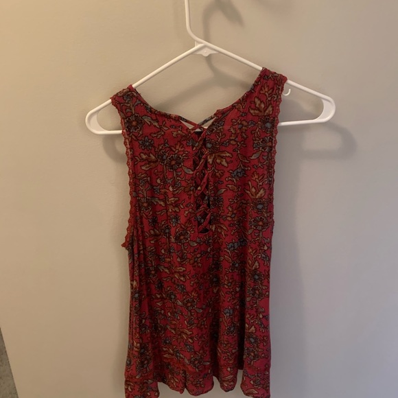 2 pack red and white/violet boho tank tops - Picture 10 of 10